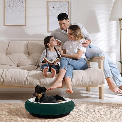 Love's cabin Round Donut Cat and Dog Cushion Bed 20in Pet