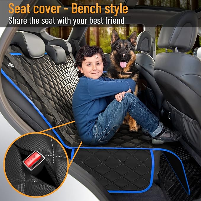 Active Pets Dog Car Seat Cover Car Seat Protector- Dog Seat Cover for Back Seat of SUVs