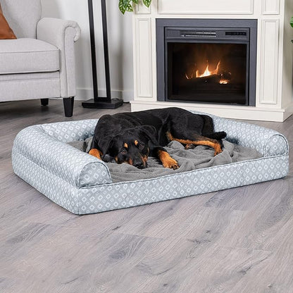 Furhaven Cozy Orthopedic Dog Bed for Large Dogs w/ Removable Bolsters & Washable Cover 95 lbs