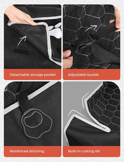 Oasser SUV Cargo Liner for Dogs Large Cargo Liner for SUV Waterproof Trunk Cover for Dogs with Detachable Pocket (Black (55 x 91inch)