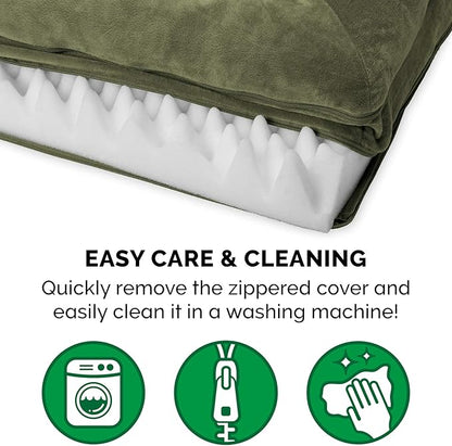 Furhaven Orthopedic Dog Bed for Medium/Small Dogs w/ Removable Bolsters & Washable Cover 35 lbs