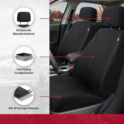 DICKIES 2-Piece Dual-Protection Seat Covers for Cars and SUVs