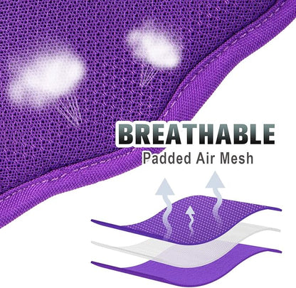 BARKBAY No Pull Dog Harness Large Step in Reflective Dog Harness with Front Clip and Easy Control Handle for Walking Training Running with ID tag Pocket(Purple