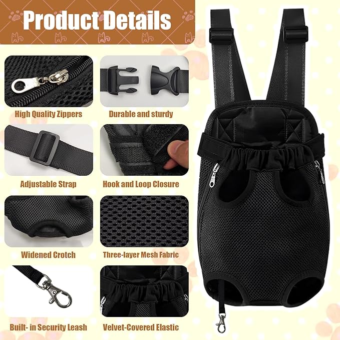 Pet Dog Carrier Backpack Adjustable Dog Front Carrier, Dog Hiking Backpack, Front Facing Dog Carrier, Dog Hiking Backpack, Puppy Backpack, Cat Front Carrier Chest