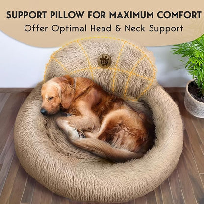 PetJett Calming Dog Bed 36'' Donut 100 lbs
