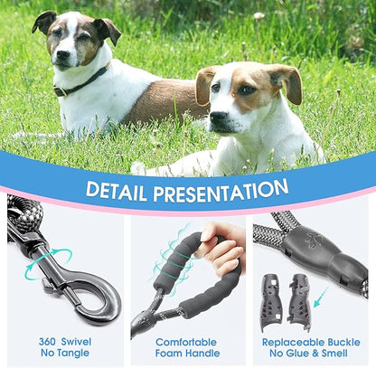 BAAPET 2/4/5/6 FT Dog Leash with Comfortable Padded Handle and Highly Reflective Threads for Small Medium and Large Dogs (5FT-1/2''