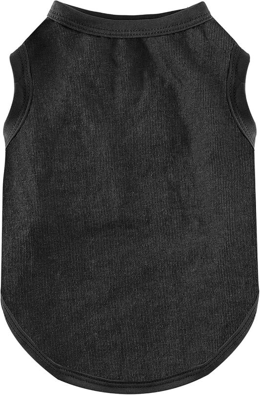 Dog Shirt Vest Clothes for Small Dogs Boy Girl Summer Solid Stretchy Puppy T-Shirts Soft Cool Breathable Lightweight Dog Sweatshirt Pet Cat Outfit