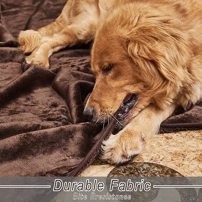 NICETOWN Waterproof Dog Blanket 24" × 32", Brown