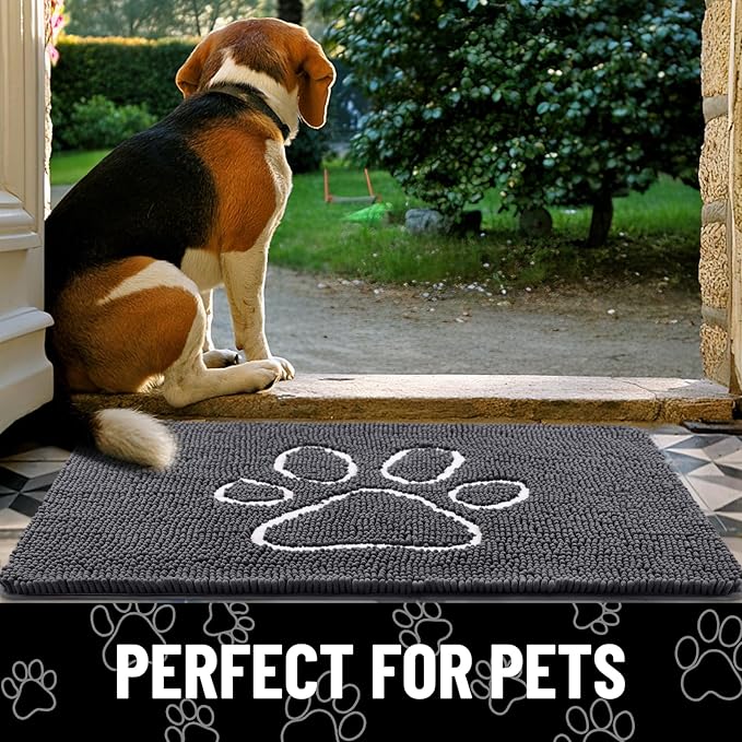 smiry Dog Door Mat for Muddy Paws (47x32 Inches,