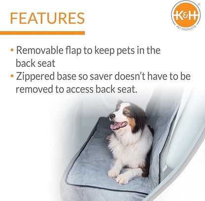 K&H Pet Products Deluxe Car Seat Saver Gray Full Size 57 Inches