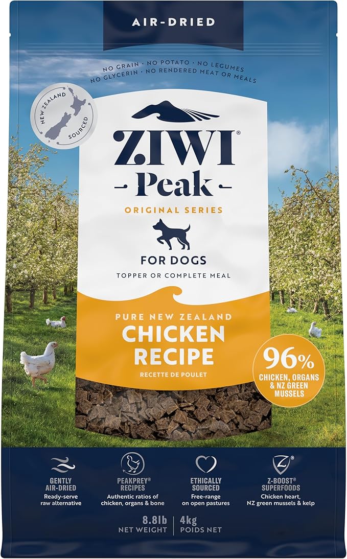 ZIWI Peak Air-Dried Dog Food – Chicken - All Natural, High Protein, Grain Free, Limited Ingredient w/ Superfoods (140.8oz)