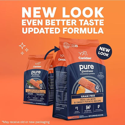 Canidae Pure Real Salmon & Sweet Potato Recipe Adult Dry Dog 4 LB (packaging may vary)