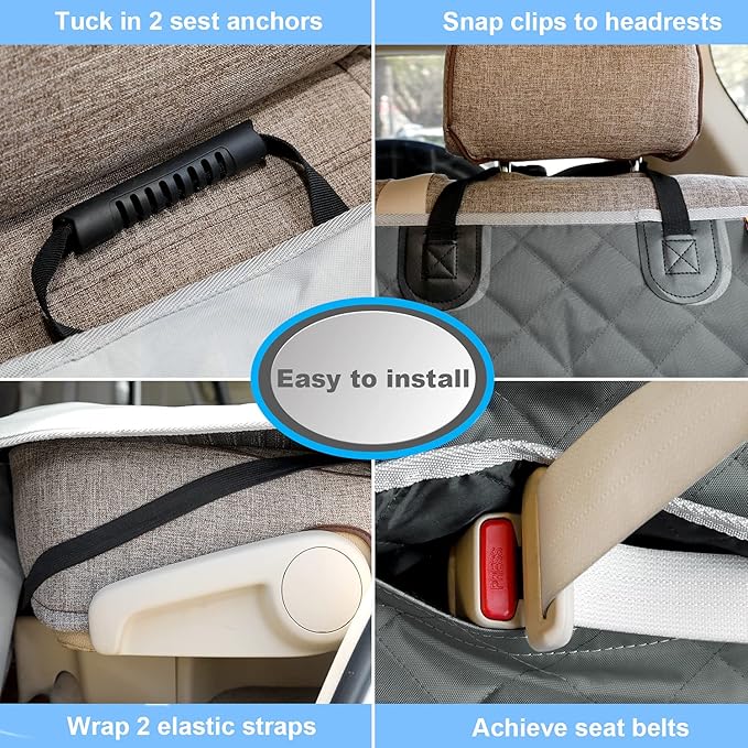 Dog Seat Cover for Back Seat More Durable Waterproof Backseat Protector