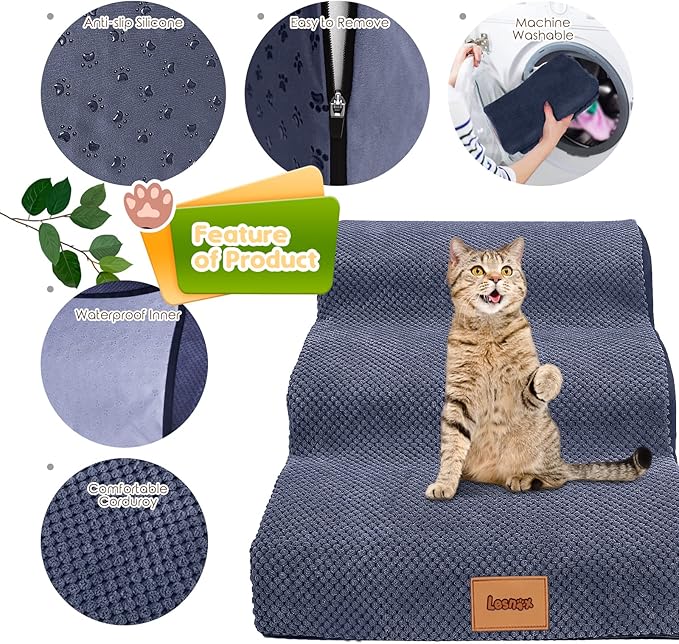 Foam Dog Stairs/Steps 3 Tiers 15.7" H