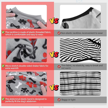 SCENEREAL Fleece Dog Pajamas for Small Medium Large Dogs
