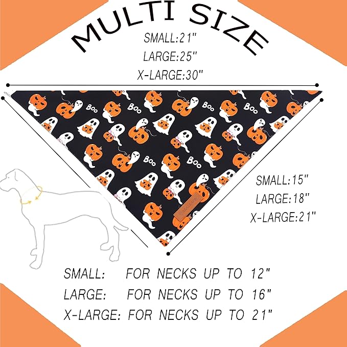 Realeaf Halloween Dog Bandanas 2 Pack