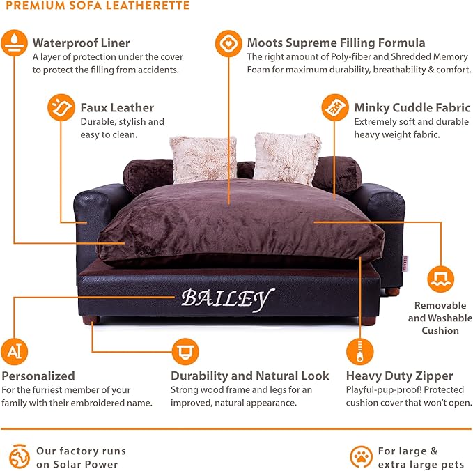 Moots Premium Leatherette Sofa Pet Bed