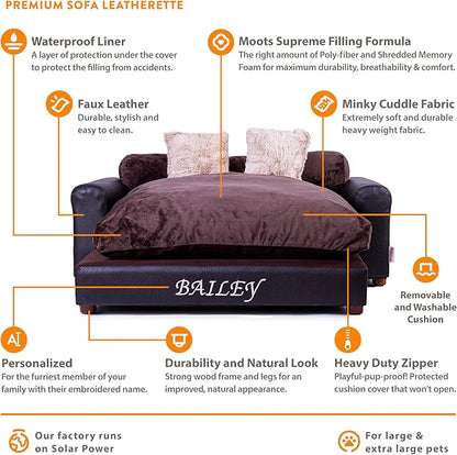 Moots Premium Leatherette Sofa Pet Bed