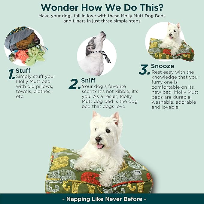 Molly Mutt Oversized Dog Bed Cover 45"L x 36"W x 5"Th