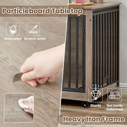 Rovibek Large Dog Crate 44 Inch, 2 Removable