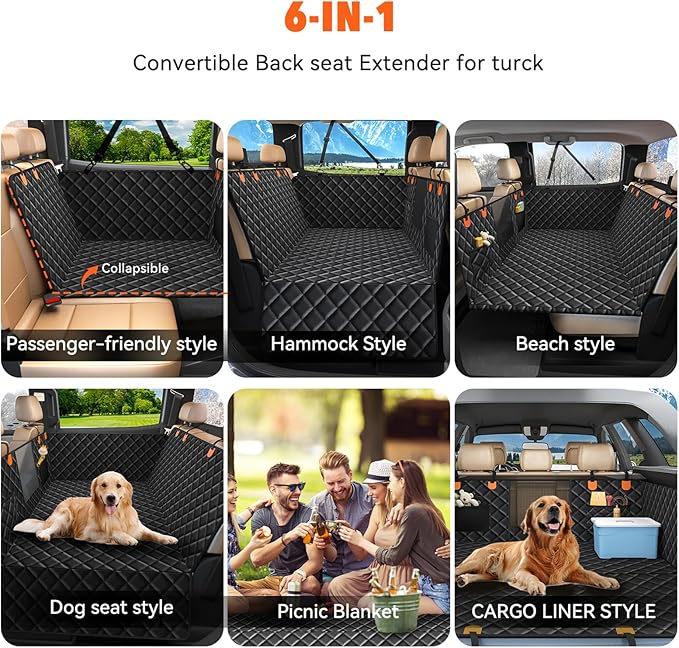 Dog Seat Cover for Trucks F150, RAM1500,Silverado,GMC