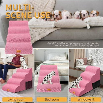 Topmart High Density Foam Dog Steps 4 Tiers