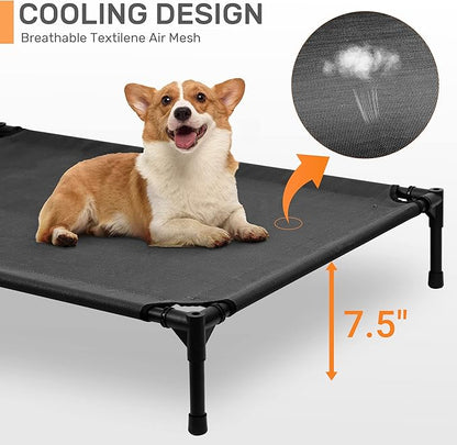 Heeyoo Elevated Dog Bed with Canopy