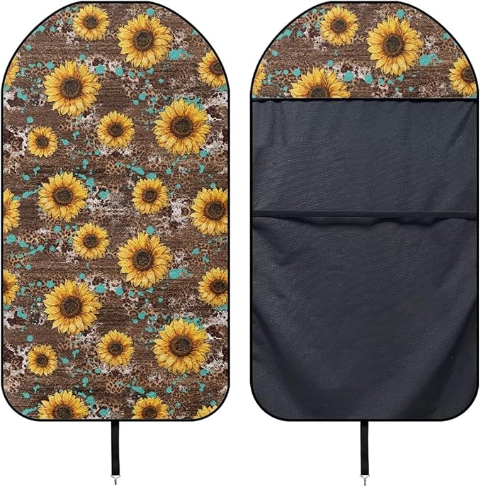 Yewattles Sunflowers Non-Slip Bucket Towel Seat Cover Waterproof