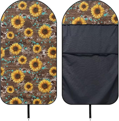 Yewattles Sunflowers Non-Slip Bucket Towel Seat Cover Waterproof