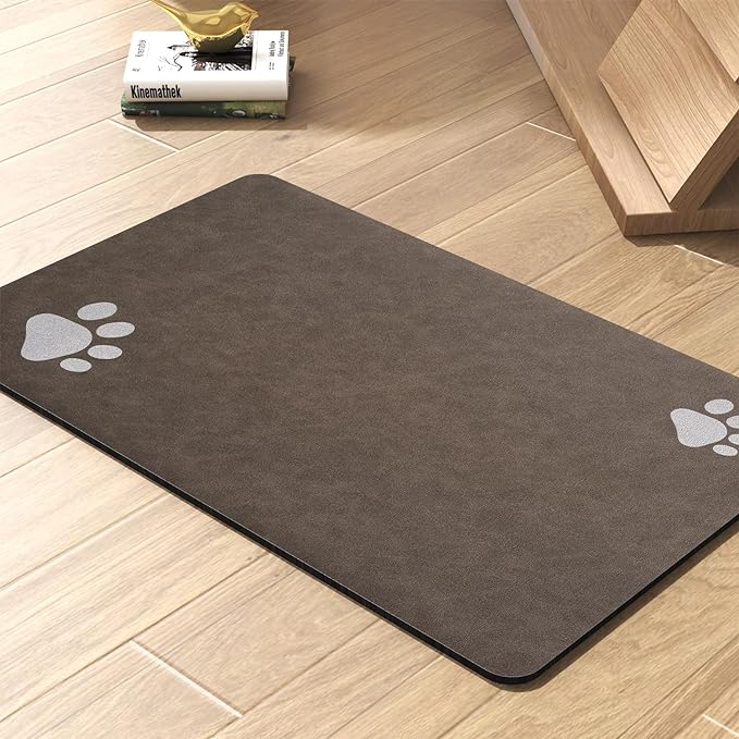 Pet Feeding Mat-Absorbent Dog Mat for Food and