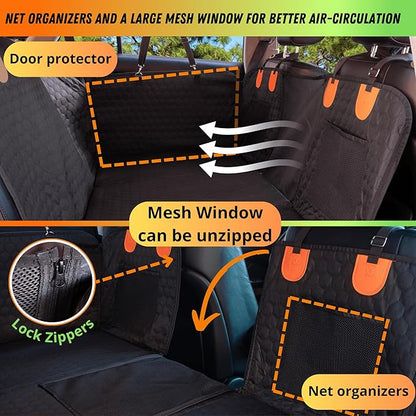 Hard Bottom Dog Car Seat Cover for Back Seat