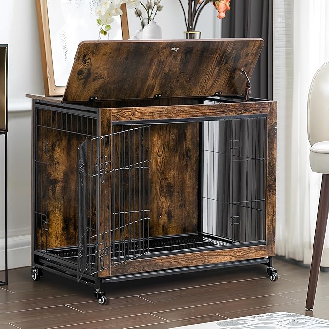 NicBex Dog Crate Furniture 38.3" L