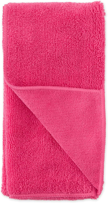 Bone Dry Pet Grooming Towel Collection Embroidered Absorbent Microfiber Drying Set 15x30, Raspberry 3 Count