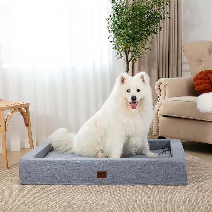 EXQ Home Orthopedic Dog Bed for X-Large Dog 2 in 1 Multipurpose Liner(Grey,42x30x6 inches)