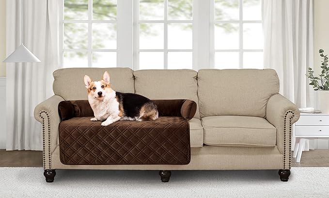 Brilliant Sunshine Premium Chocolate Silky Velvet Pet Sofa Bed