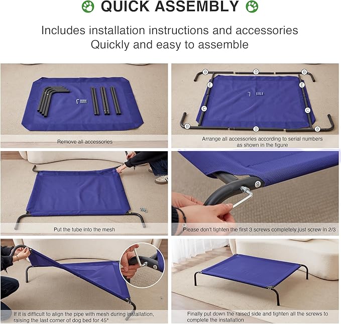 Love's cabin Outdoor Elevated Dog Bed 49in Cooling