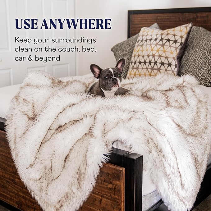 PupProtector Waterproof Throw Blanket for Dogs and Cats (60" L 50" W)