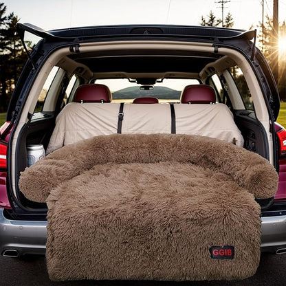 Calming Dog Bed Fluffy Plush Dog Mat for Furniture Protector with Removable Washable Cover for Large Medium Small Dogs and Cats (Extra Large (53x39.3x6)