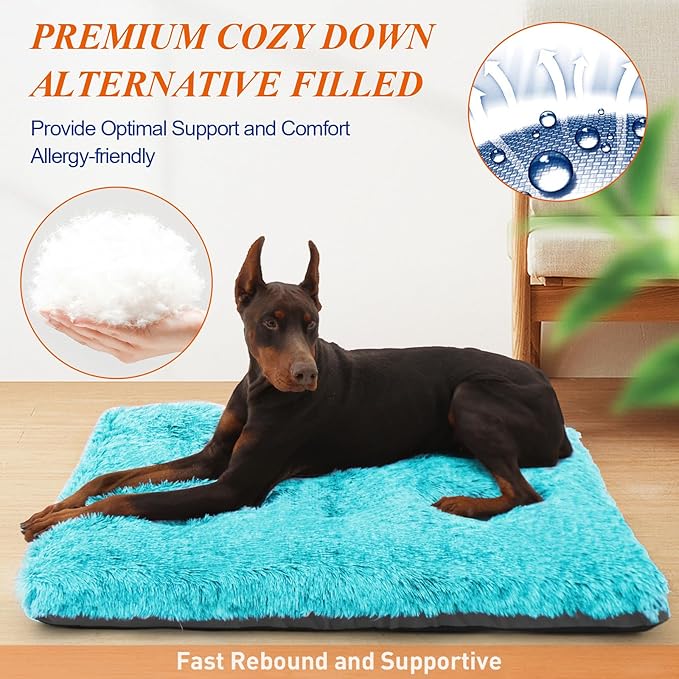 KISYYO Dog Beds for Small Dogs Fixable Deluxe Cozy Dog Kennel Beds for Crates Washable Dog Bed 24 x 18 x 3 Inches,