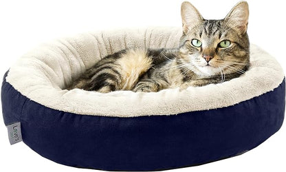 Love's cabin Round Donut Cat and Dog Cushion Bed 20in Pet