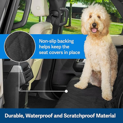 PetSafe Happy Ride Quilted Bench Seat Cover – Waterproof and Durable – Machine Washable – Fits Most Cars