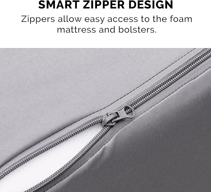 Furhaven Cooling Gel Dog Bed for Large Dogs w/ Removable Bolsters & Washable Cover 95 lbs