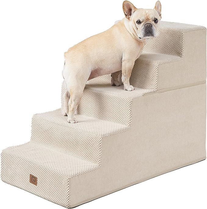 EHEYCIGA Dog Stairs for High Bed 25”H 5-Step Extra