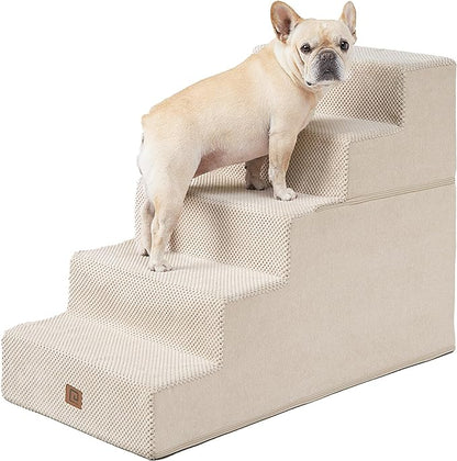 EHEYCIGA Dog Stairs for High Bed 25”H 5-Step Extra