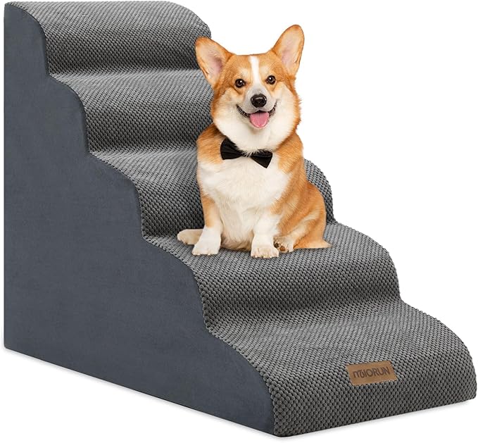 Foam Pet Stairs for High Beds 5-Step Dog 26''