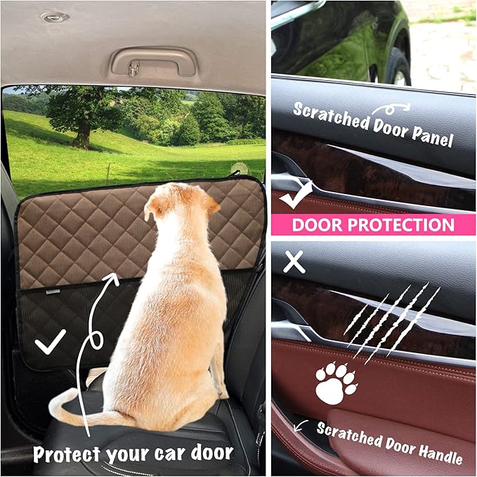 2PCS Car Door Protector for Dogs Pet Car Door Cover-Waterproof Scratchproof Nonslip Durable Car Door Protector