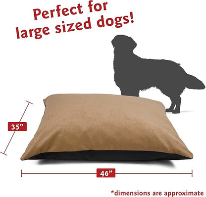 Majestic Pet Rectangle Large Dog Bed Washable – Non Slip Comfy Pet Bed – Dog Crate Bed Super Value Pillow Dog Bed – Dog Kennel Bed for Sleeping 46 x 35 Inch