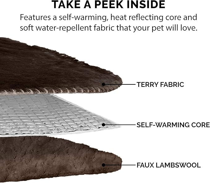 Furhaven Waterproof & Self-Warming Throw Blanket for Dogs & Indoor Cats