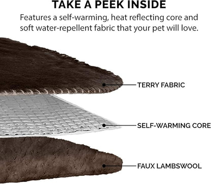 Furhaven Waterproof & Self-Warming Throw Blanket for Dogs & Indoor Cats