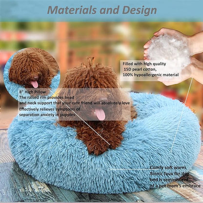 Small Dog Donut Bed for Small Dogs Machine Washable